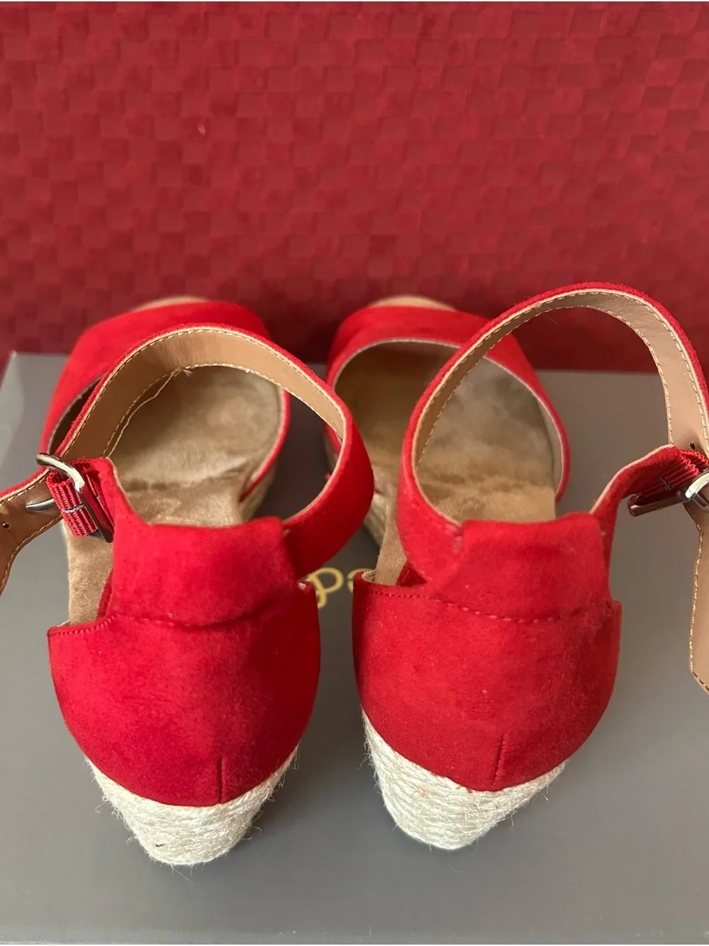 Style & Co. Red Espadrille Wedge Sandals
